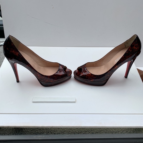 Paruolo Red Bottom Open Copper/Brown marble size 9 (40) heels - Picture 3 of 8